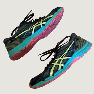 ASICS Shoes Gel-FujiRacer 3 Running Cross Trainers 9.5 Women's Teal Coral Grey
